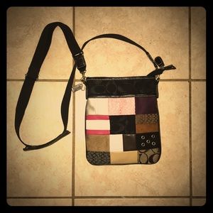 I am selling a COACH multi-pattern crossbody